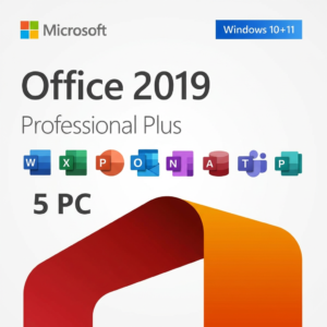 Microsoft Office 2019 Professional Plus | Retail | 5 PC Windows | Vitalicia