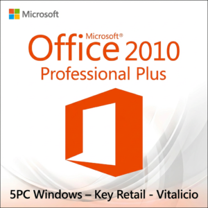 Microsoft Office 2010 Professional Plus | Retail | 5 PC | Vitalicia