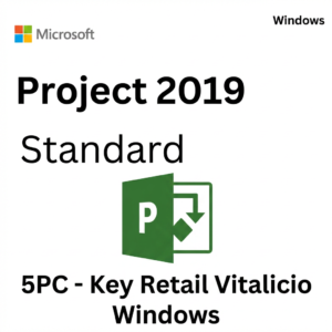 Microsoft Project 2019 Standard | Retail | 5 PC Windows | Vitalicia