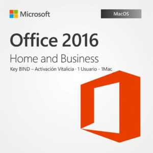 Microsoft Office 2016 Home & Business | Bind | 1 Usuario | 1 macOS | Vitalicia