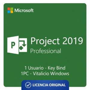 Microsoft Project 2019 Professional | Bind | 1 PC Windows | Vitalicia