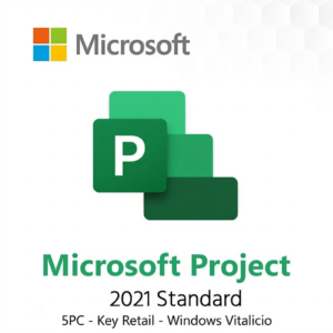 Microsoft Project 2021 Standard | Retail | 5 Dispositivos | Vitalicia