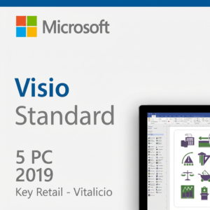 Microsoft Visio 2019 Standard | Retail | 5 PC Windows | Vitalicia
