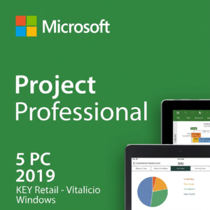 Microsoft Project 2019 Professional | Retail | 5 Dispositivos | Vitalicia