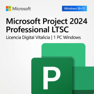 Microsoft Project 2024 Professional LTSC | Retail | 1 PC Windows | Vitalicia