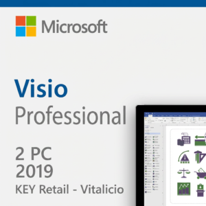 Microsoft Visio 2019 Professional | Retail | 2 PC Windows | Vitalicia