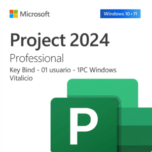 Microsoft Project 2024 Professional | Bind | 1 Usuario | 1 PC Windows | Vitalicia