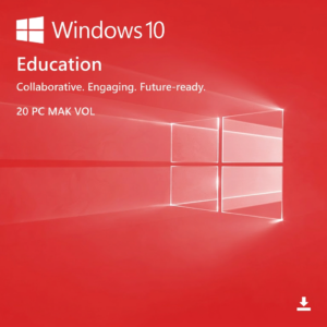 Microsoft Windows 10 Education | VL-MAK | 20 PC | Vitalicia