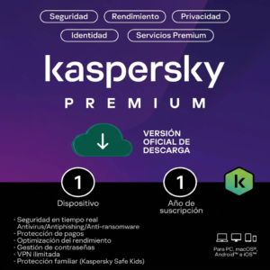 Kaspersky Premium | Retail | 1 Dispositivo | 12 Meses