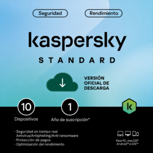 Kaspersky Standard | Retail | 10 Dispositivos | 12 Meses
