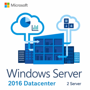 Microsoft Windows Server 2016 Datacenter | Retail | 2 PC | Vitalicia