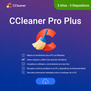 CCleaner Professional Plus | Digital | 3 Dispositivos | 36 Meses