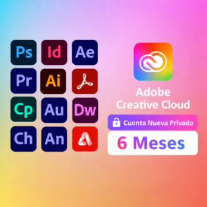 Adobe Creative Cloud Todas las Apps | Cuenta Privada Nueva | 1 Usuario | 6 Meses