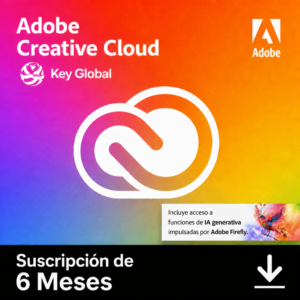 Adobe Creative Cloud Todas las Apps | KEY Global | 1 Usuario | 6 Meses