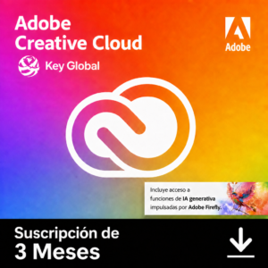 Adobe Creative Cloud Todas las Apps | KEY Global | 1 Usuario | 3 Meses