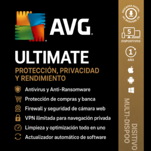 AVG Ultimate Multi-Device | KEY | 5 Dispositivos | 12 Meses