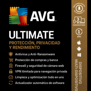 AVG Ultimate Multi-Device | KEY | 3 Dispositivos | 12 Meses