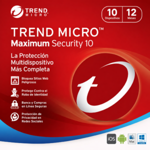 Trend Micro Maximum Security | KEY | 10 Dispositivos | 12 Meses