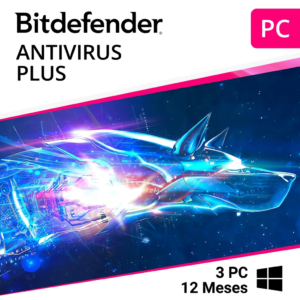 Bitdefender Antivirus Plus 2025 | KEY | 3 PC Windows | 12 Meses