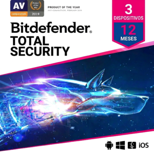 Bitdefender Total Security | KEY | 3 Dispositivos | 12 Meses