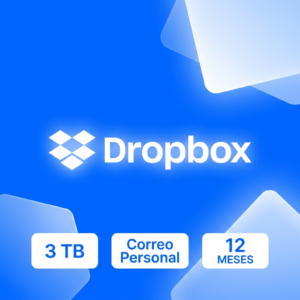 Dropbox 3 TB | Invitación a Correo Personal | 1 Usuario | 12 Meses